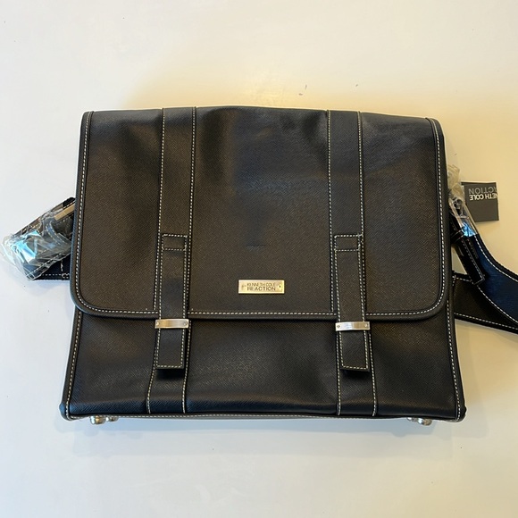 Kenneth Cole REACTION “Big Bag Wolf” Large Black Business Bag Fabric NWT - Picture 2 of 15